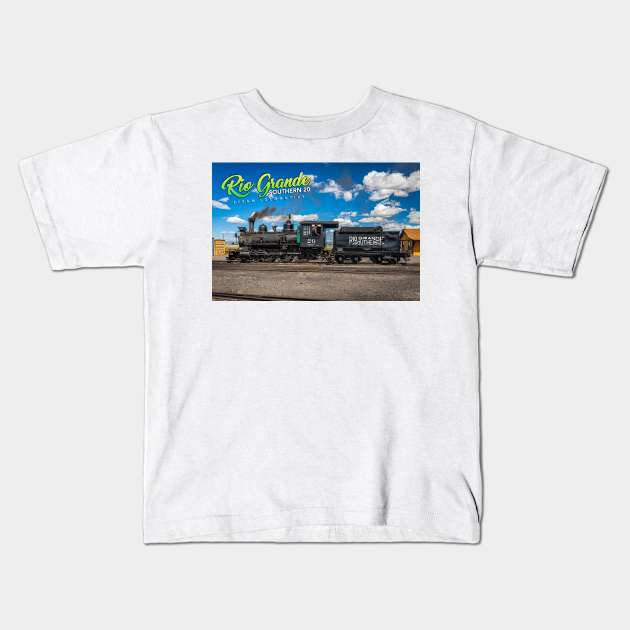 Rio Grande Southern 20 Steam Locomotive at Antonito Colorado Kids T-Shirt by Gestalt Imagery